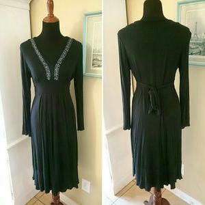 Long Sleeved Black Dress